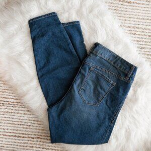 Old Navy Super Skinny Jeans Size 18 Mid Rise Stretch Denim Women’s Blue Ankle